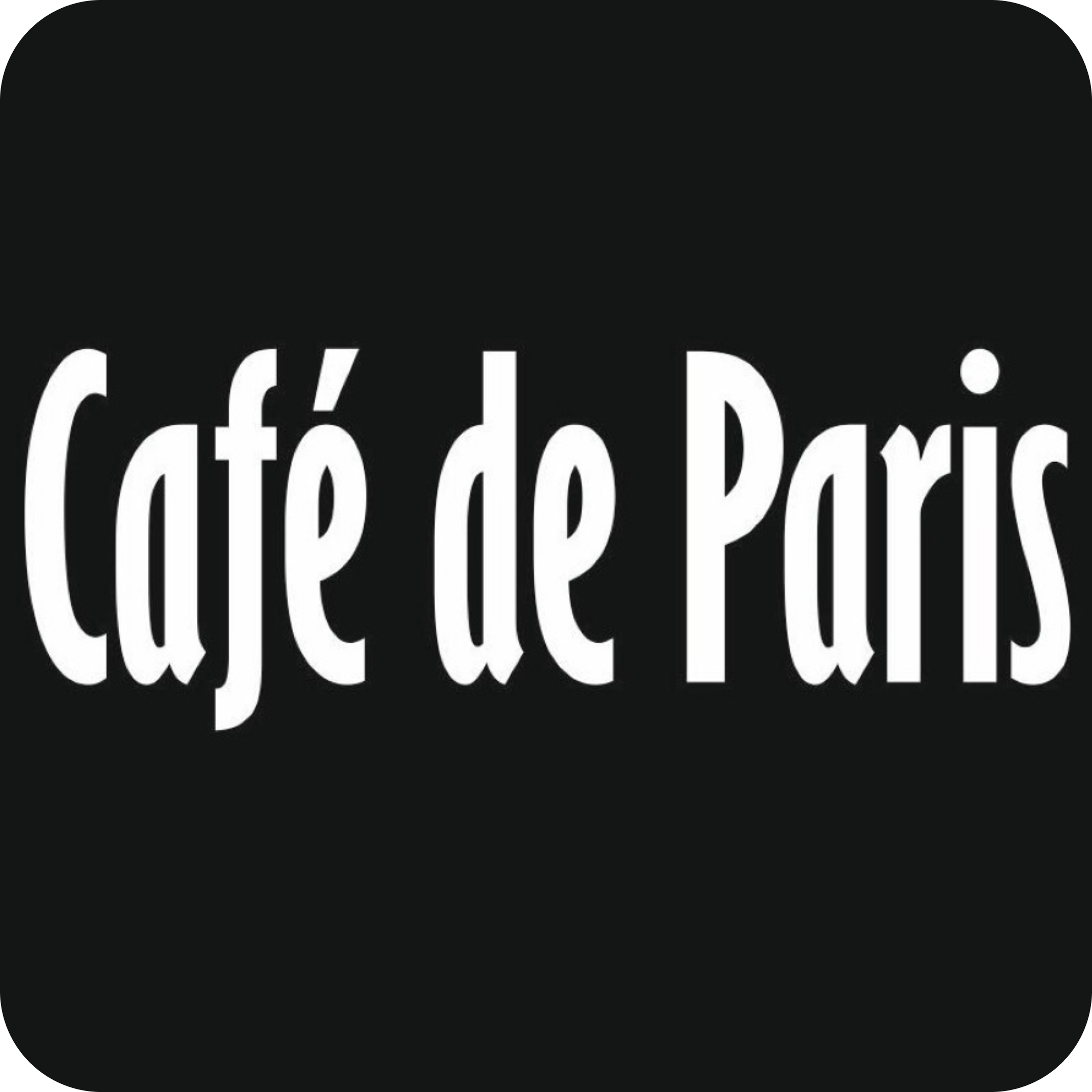 Обеденное меню в кафе "Cafe de Paris"